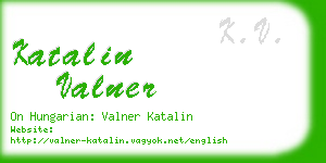 katalin valner business card